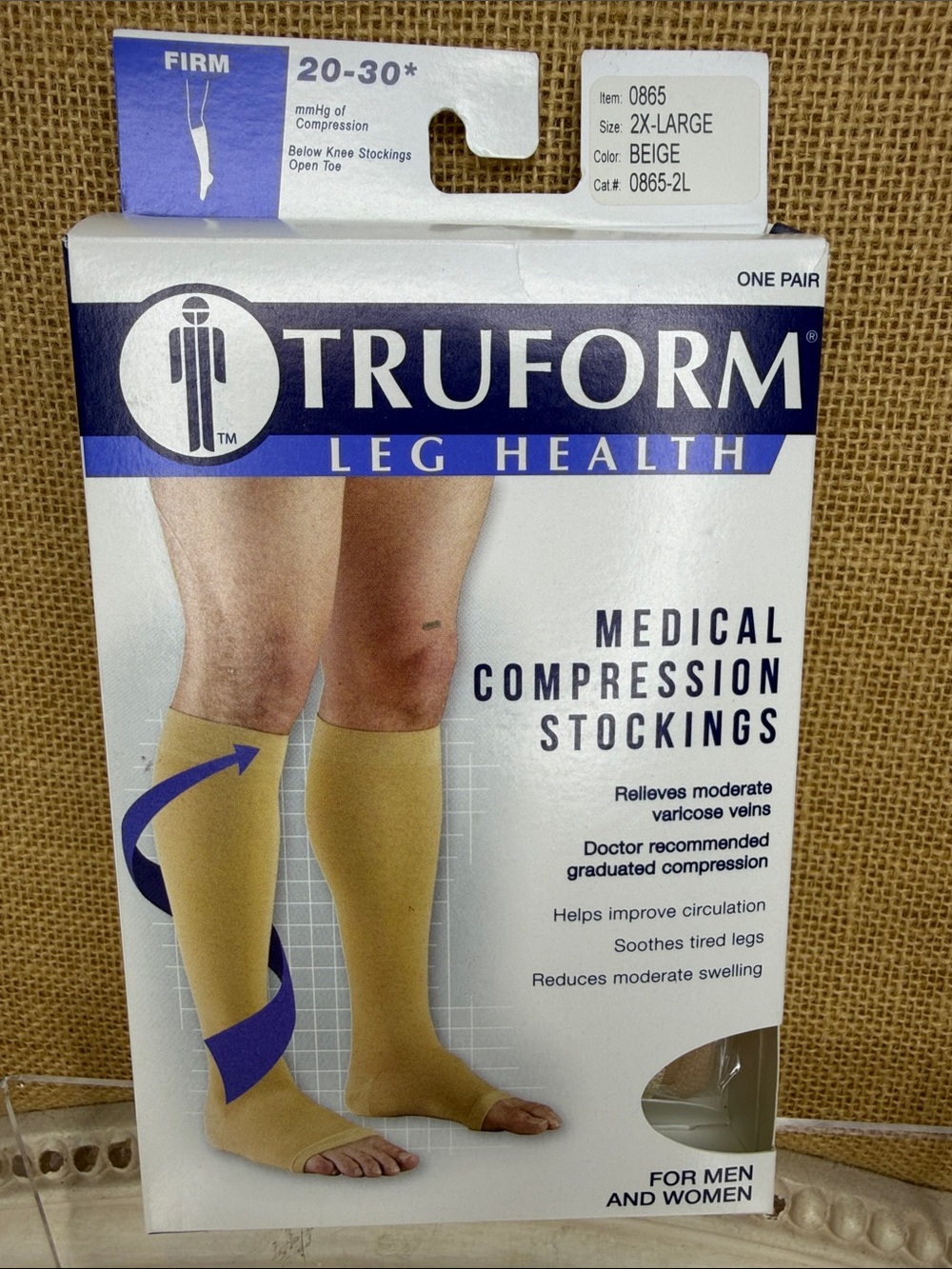 Truform Beige  Medical Compression Stockings - 2X-Large